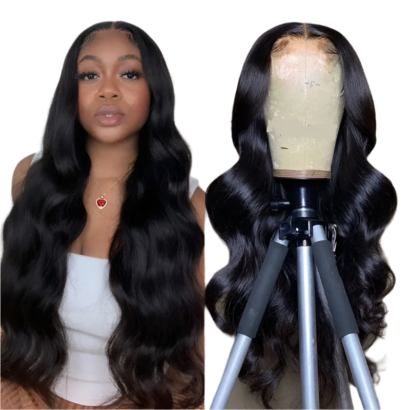 human hair body wave wig