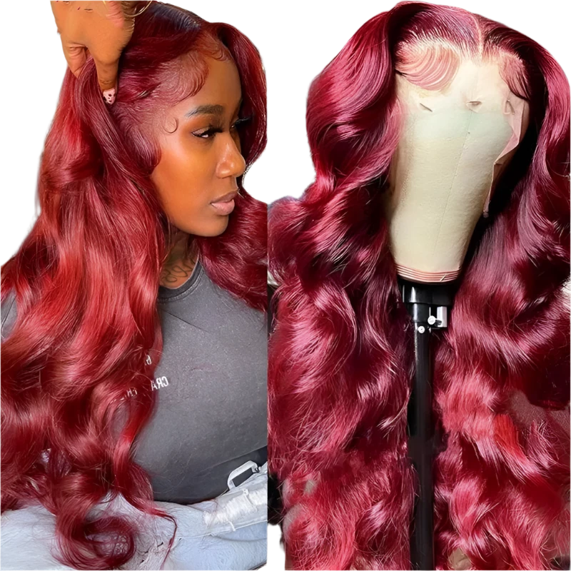 13X4 HD Lace Burgundy Body Wave Wig - Litty & Pretty