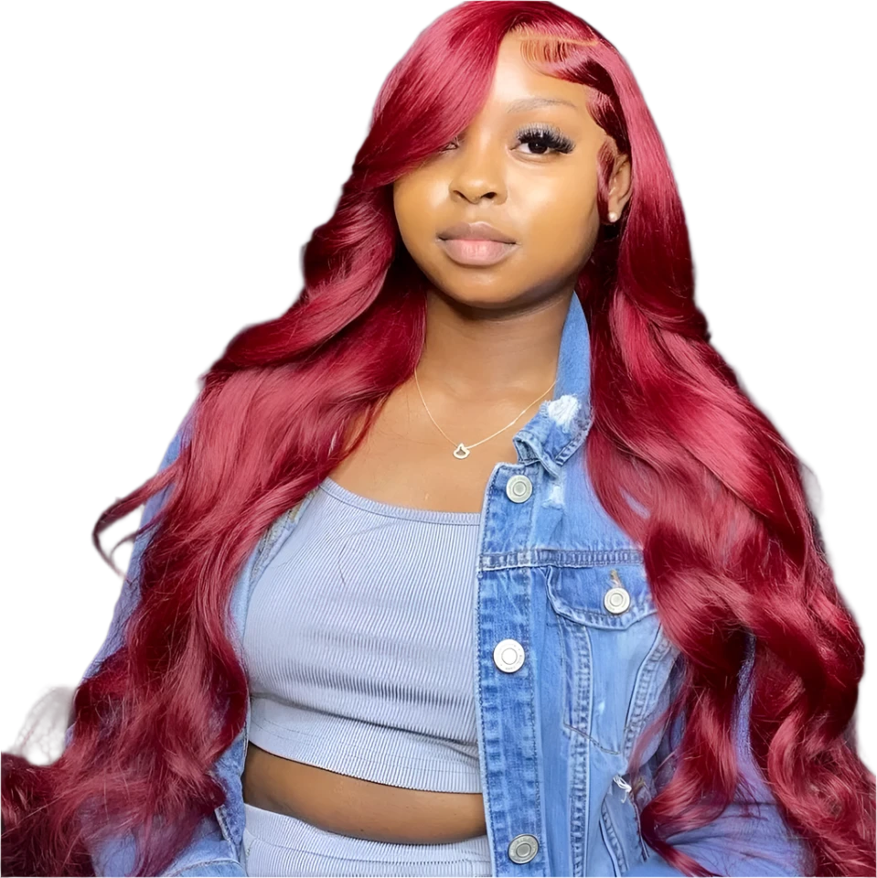 13X4 HD Lace Burgundy Body Wave Wig - Litty & Pretty