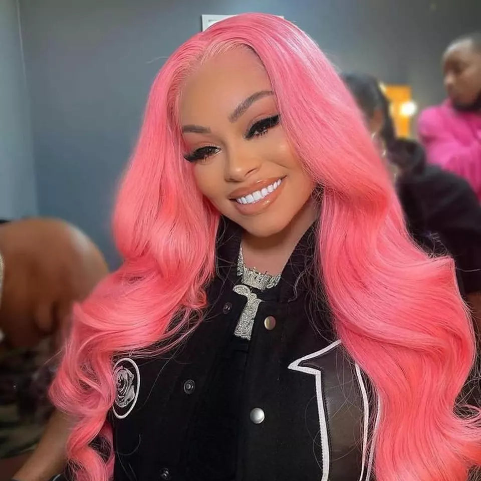 13X4 HD Lace Hot Pink Body Wave Wig - Litty & Pretty