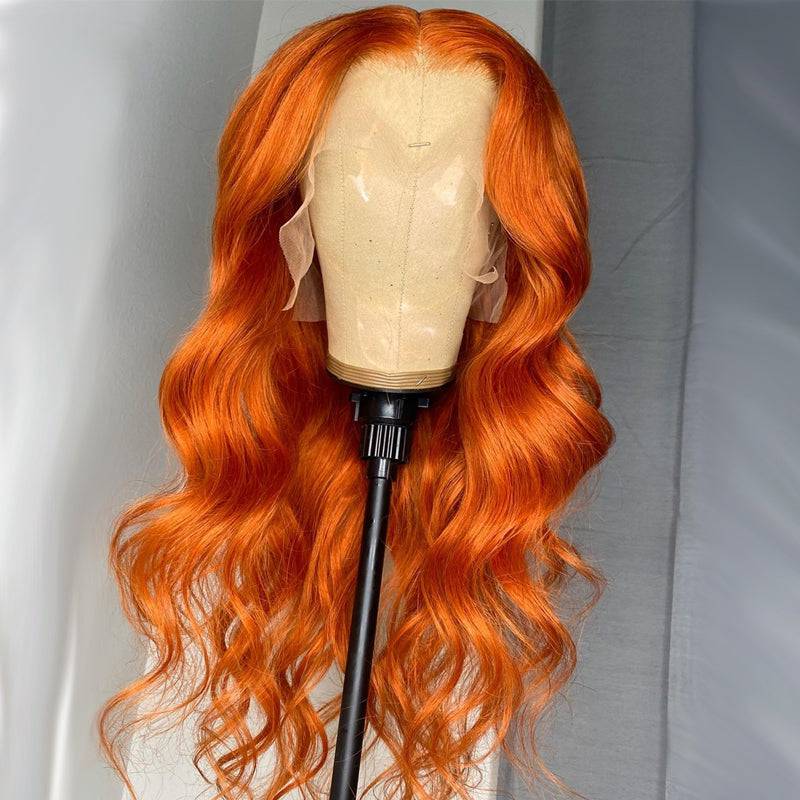 13x4 Transparent Lace Ginger Body Wave Wig - Litty & Pretty