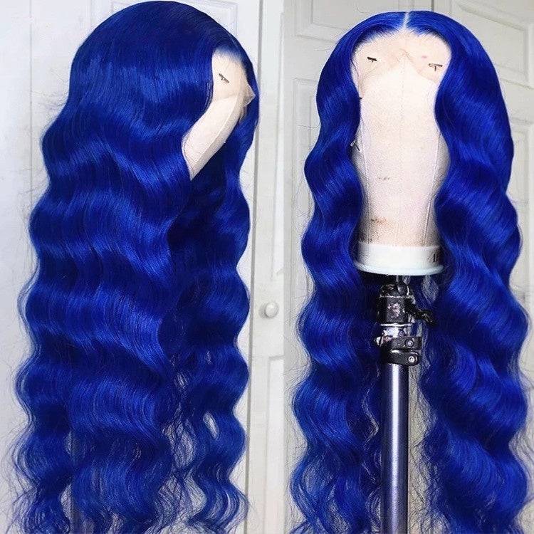 13x4 Transparent Lace Royal Blue Body Wave Wig - Litty & Pretty