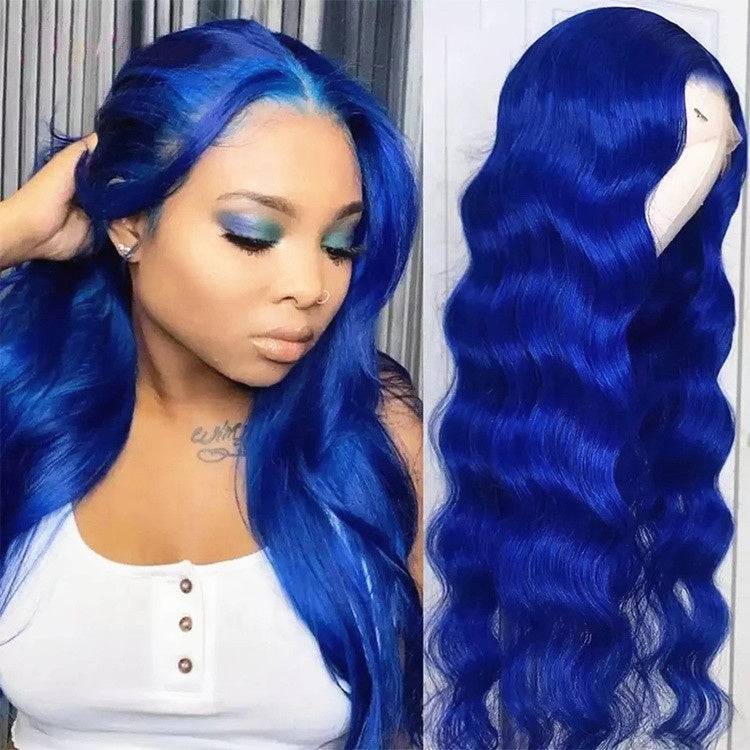 13x4 Transparent Lace Royal Blue Body Wave Wig - Litty & Pretty