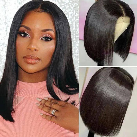 4x4 HD Lace Closure Virgin Human Hair Straight Bob Wig - Litty & Pretty