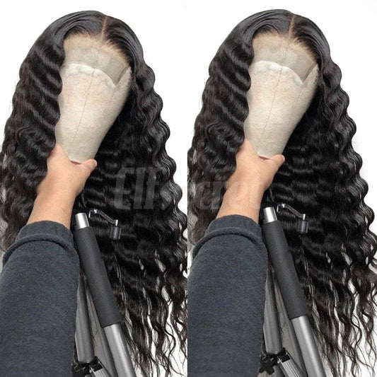 5x5 Swiss HD Lace Closure Virgin Brazilian Deep Wave Wig - Litty & Pretty