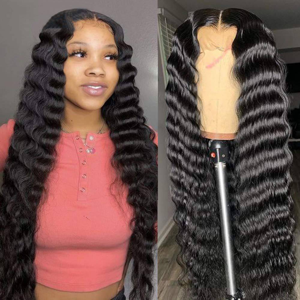 5x5 Swiss HD Lace Closure Virgin Brazilian Deep Wave Wig - Litty & Pretty